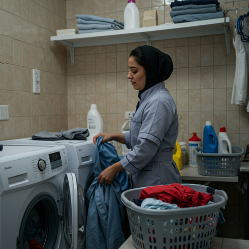 عاملة منزلية بالشهر حى الريان