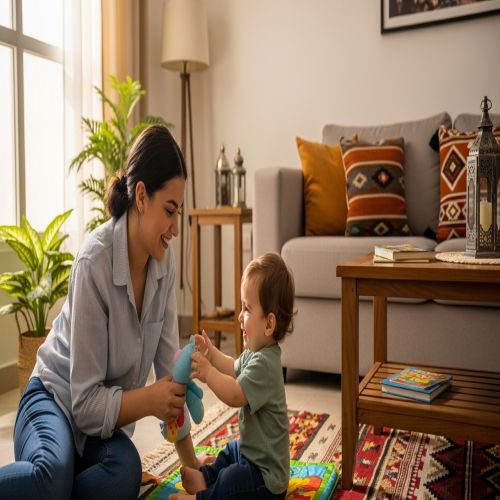 جليسة أطفال بالمدينة حى المطار